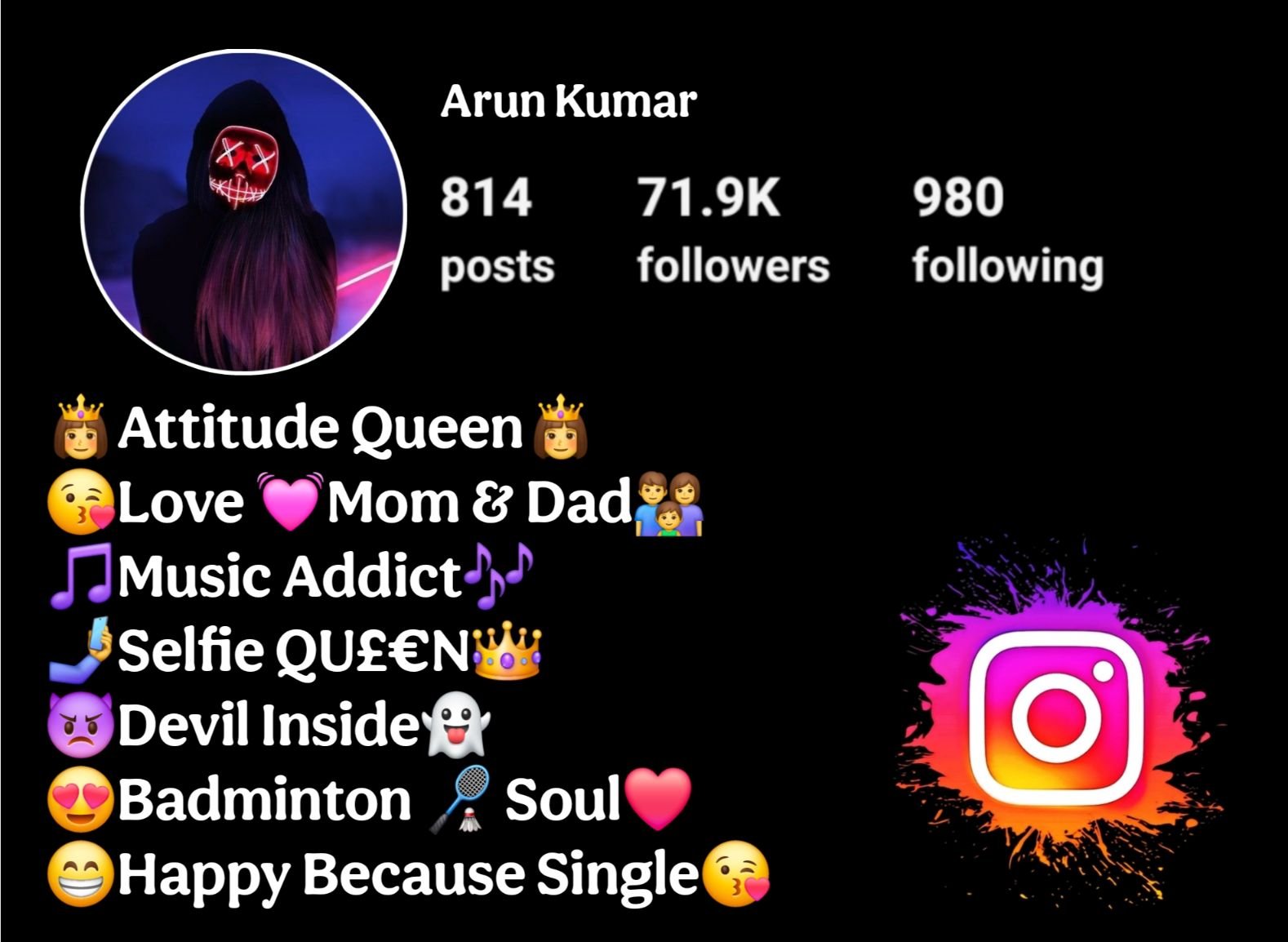 Devil Bio For Instagram