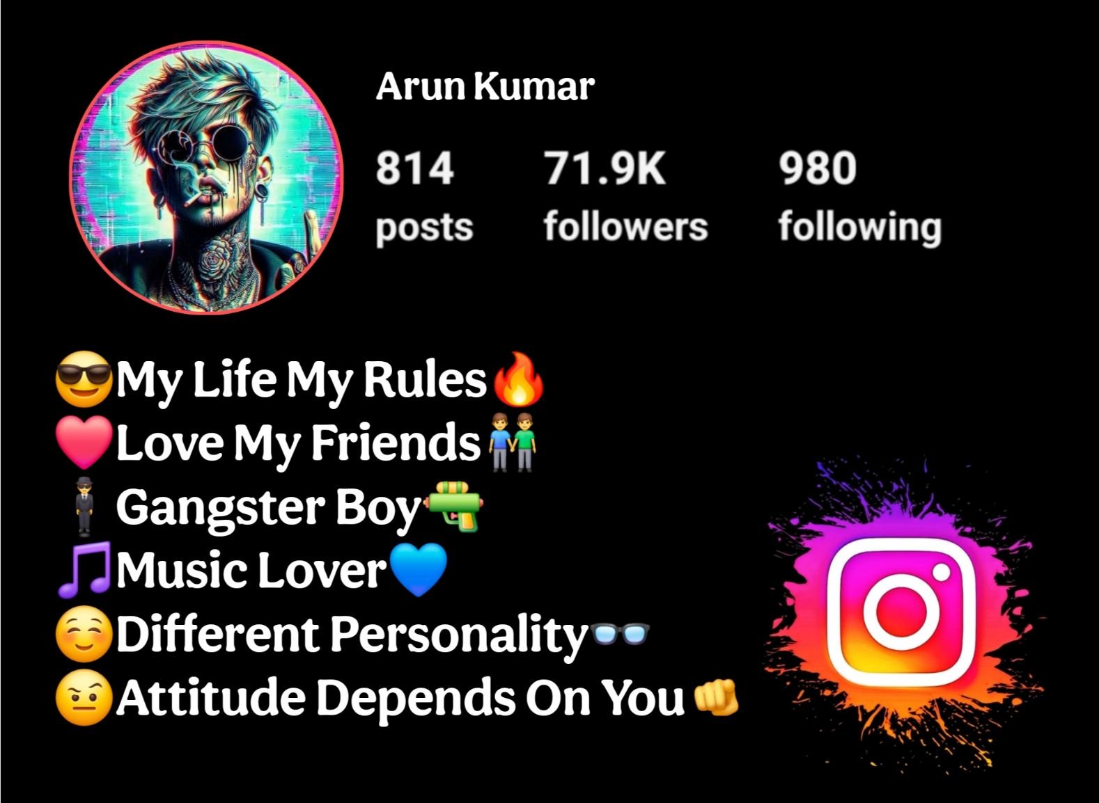 Gangster Bio For Instagram