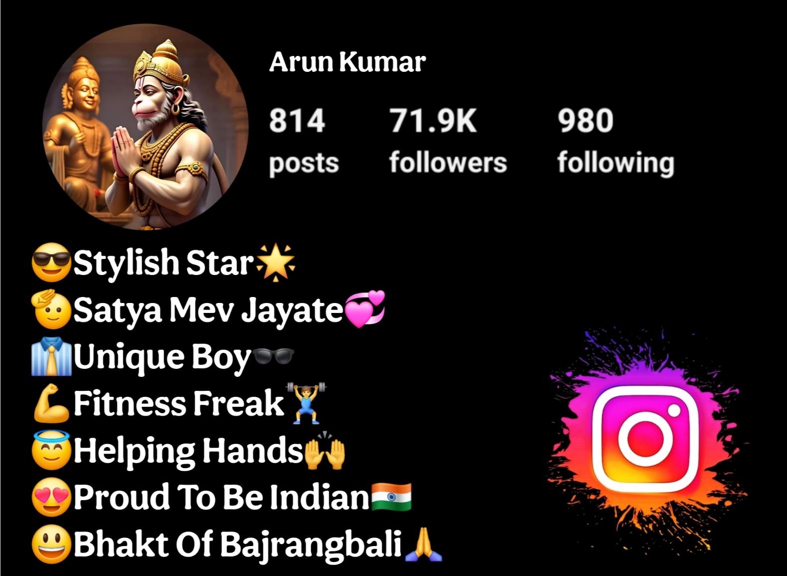 Hanuman Ji Bio For Instagram