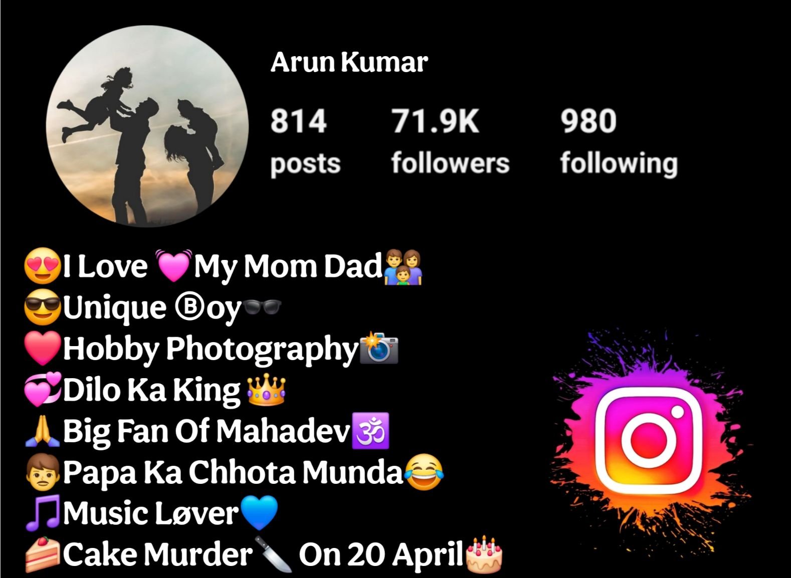 Instagram Bio Mom Dad Lover